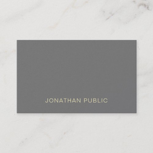 Modern Elegant Minimalist Professional Luxury Top Business Card