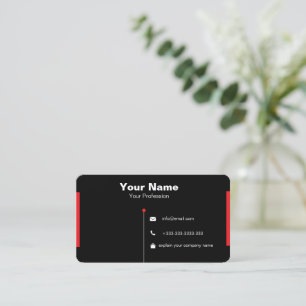 Modern Elegant Minimalist Professional Plain Busin Business Card