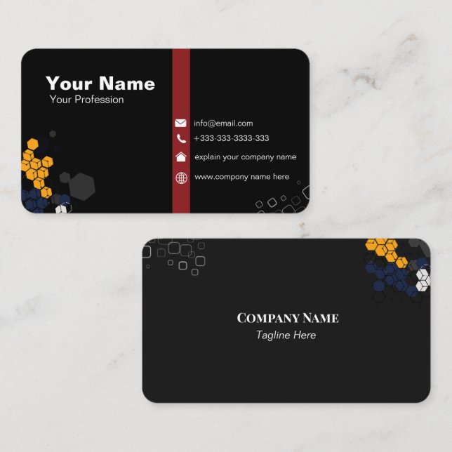 Modern Elegant Minimalist Professional Plain Busin Business Card (Front/Back)