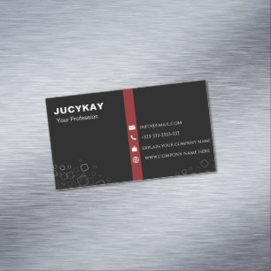 Modern Elegant Minimalist Professional Plain Busin Business Card Magnet