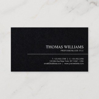 Modern Elegant Minimalist Professional Plain Business Card
