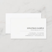 Modern Elegant Minimalist Professional Plain Business Card (Front/Back)