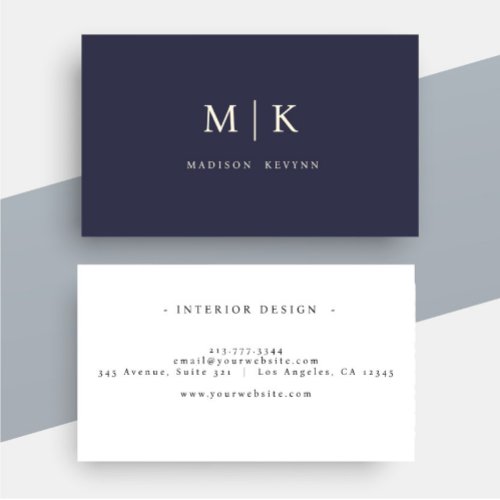 Modern Elegant Minimalist Professional Plain  Business Card
