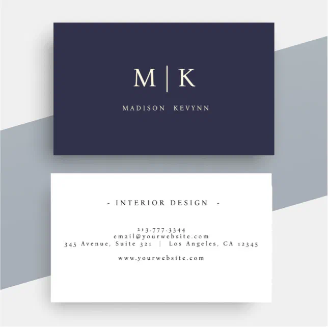 Modern Elegant Minimalist Professional Plain Business Card | Zazzle