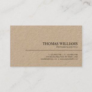 Modern Elegant Minimalist Professional Plain Business Card