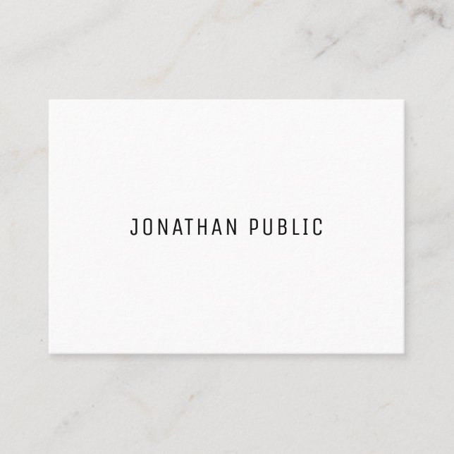 Modern Elegant Minimalist Professional Simple Cool Business Card (Front)