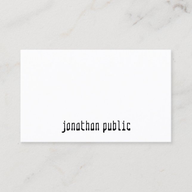 Modern Elegant Minimalist Professional Template Business Card (Front)