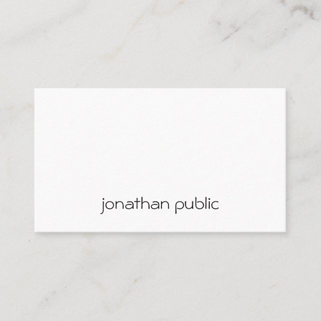Modern Elegant Minimalist Professional Template Business Card (Front)
