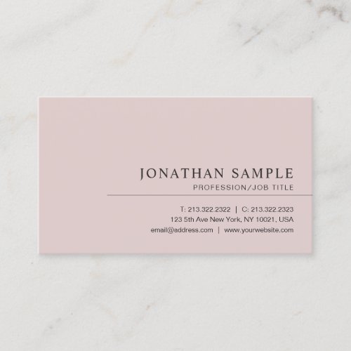 Modern Elegant Minimalist Professional Template Business Card