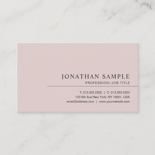 Modern Elegant Minimalist Professional Template Business Card (Front)