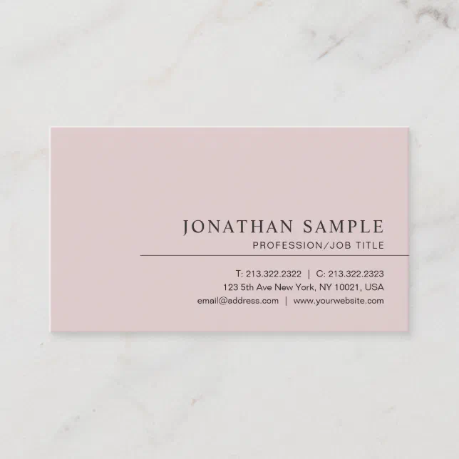 Modern Elegant Minimalist Professional Template Business Card | Zazzle