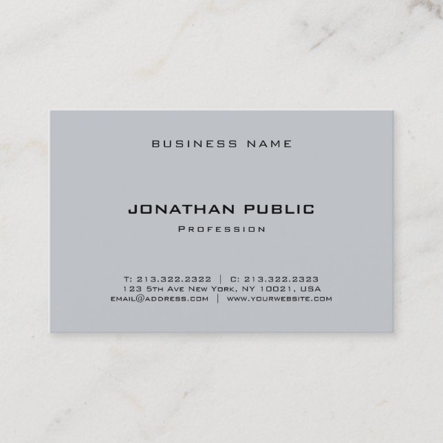 Modern Elegant Minimalist Professional Template Business Card (Front)