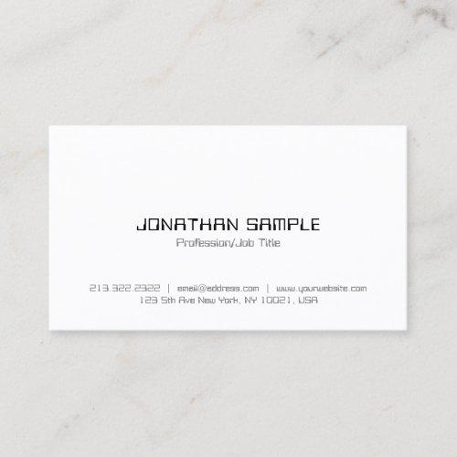 Modern Elegant Minimalist Professional Template Business Card