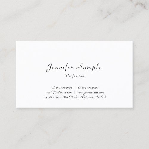 Modern Elegant Minimalist Professional Template Business Card