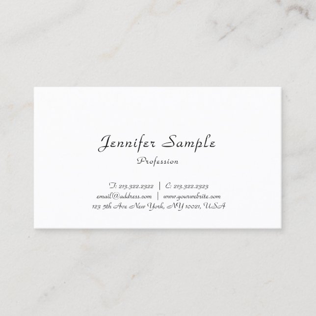 Modern Elegant Minimalist Professional Template Business Card (Front)