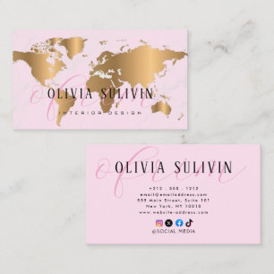 Modern Elegant Minimalist Professional TRAVEL Business Card
