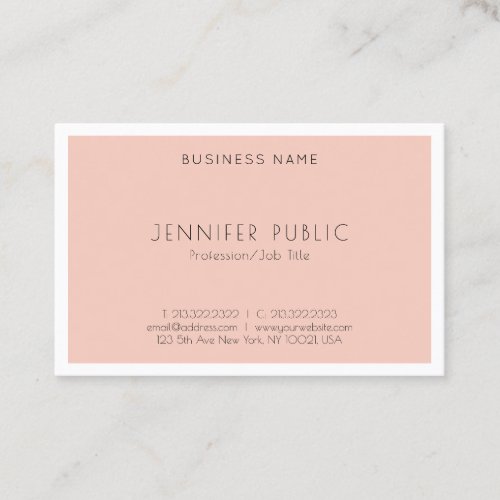 Modern Elegant Minimalist Professional Trendy Business Card