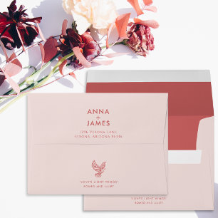 Modern Elegant Minimalist Romeo and Juliet Quote Envelope