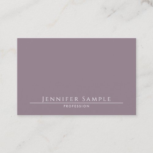 Modern Elegant Minimalist Salon Luxury Plain Business Card