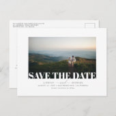 Modern Elegant Minimalist Save the Date Photo Announcement Postcard (Front/Back)