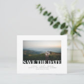 Modern Elegant Minimalist Save the Date Photo Announcement Postcard (Standing Front)
