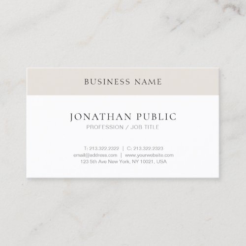 Modern Elegant Minimalist Simple Trendy Template Business Card