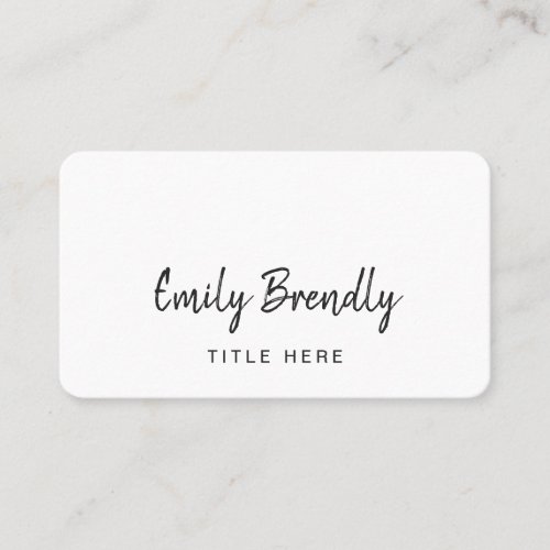 Modern Elegant Minimalist Stylish Business Card