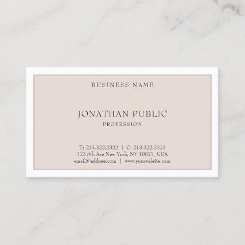 Modern Elegant Minimalist Template Professional Business Card