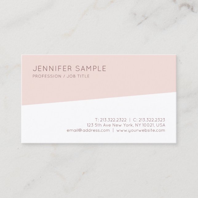 Modern Elegant Minimalist Template Professional Business Card (Front)