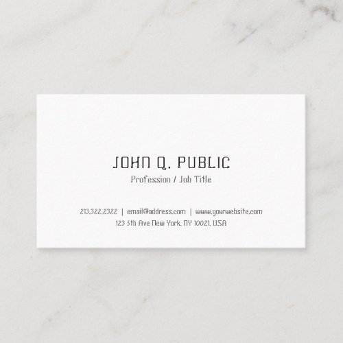 Modern Elegant Minimalist Template Professional Business Card