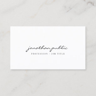 Modern Elegant Minimalist Template Script Profile Business Card