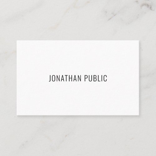 Modern Elegant Minimalist Template Simple Design Business Card
