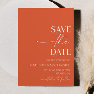 Modern Elegant Minimalist Verona Sunset Wedding Save The Date