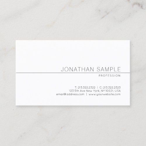 Modern Elegant Minimalistic Design Professional Business Card