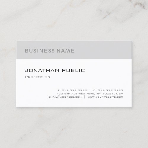Modern Elegant Minimalistic Design Professional Business Card