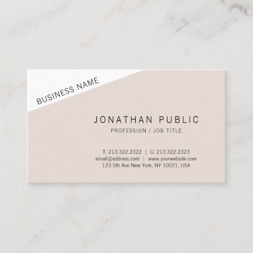 Modern Elegant Minimalistic Designed Template Business Card