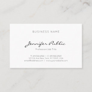Modern Elegant Minimalistic Professional Sleek Top Business Card