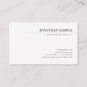 Modern Elegant Minimalistic Simple Design Template Business Card