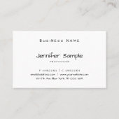 Modern Elegant Minimalistic Template Hand Script Business Card (Back)