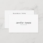 Modern Elegant Minimalistic Template Hand Script Business Card (Front/Back)