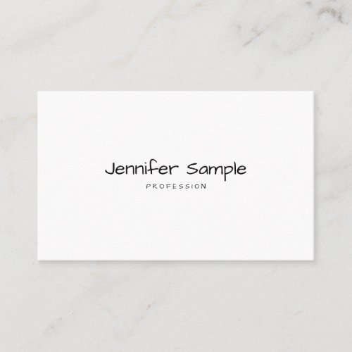 Modern Elegant Minimalistic Template Hand Script Business Card