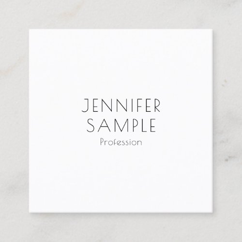 Modern Elegant Minimalistic Template Personalized Square Business Card