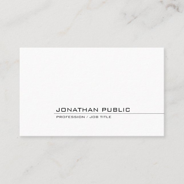 Modern Elegant Minimalistic Template Professional Business Card (Front)
