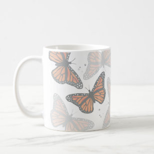 Modern Elegant Monarch Butterfly Botanical Nature Coffee Mug