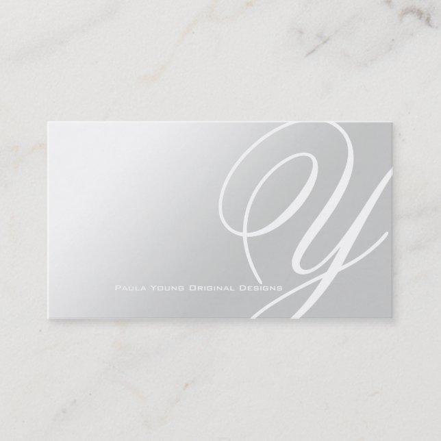 Modern Elegant Monogram A Business Card (Front)