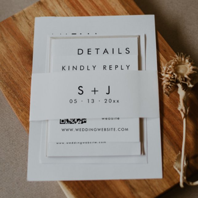 Modern Elegant Monogram Belly Band (Creator Uploaded)