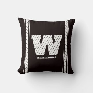 Modern Elegant Monogram Black and White