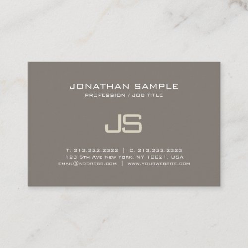 Modern Elegant Monogram Design Professional Luxury Business Card