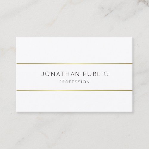 Modern Elegant Monogram Gold White Template Business Card