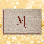 Modern Elegant Monogram Initial All Weather Coir Fiber Doormat<br><div class="desc">Create your own custom, personalized, modern, minimalist, cool, elegant calligraphy typography script font monogrammed initial, stylish, trendy, rustic, sleek, low-profile vibe, tough, rugged, durable, naturally weather-resistant, all weather, summer rain spring winter christmas holiday, stain-resistant, with non-slip PVC backing, 100% natural coconut coir fiber mat. To customize, simply type in your...</div>